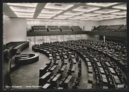 AK Bonn, Bundeshaus, Neuer Plenarsaal, Innenansicht