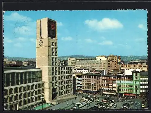 AK Stuttgart, Rathaus mit Parkplatz