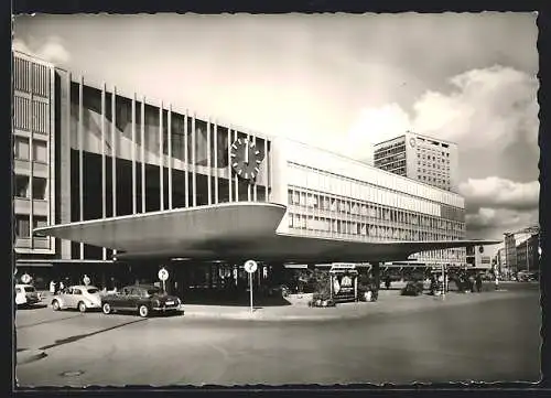 AK München, Hauptbahnhof und Hotel Deutscher Kaiser