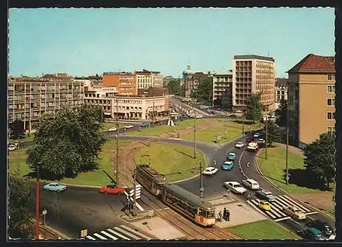 AK Hannover, Blick auf den Aegidientorplatz mit Strassenbahn