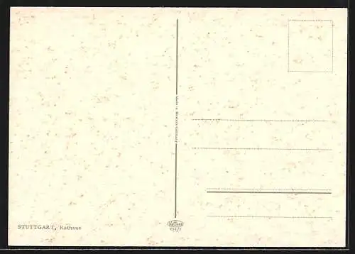 AK Stuttgart, Rathaus mit Geschäften