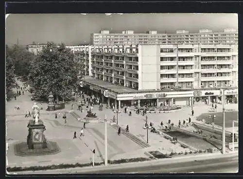 AK Dresden, Neustädter Markt von oben gesehen