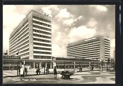 AK Dresden, Hochhäuser in der Prager Strasse