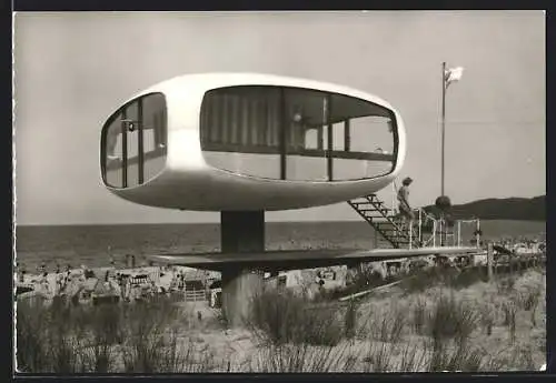 AK Binz /Rügen, Turm des Wasserrettungsdienstes