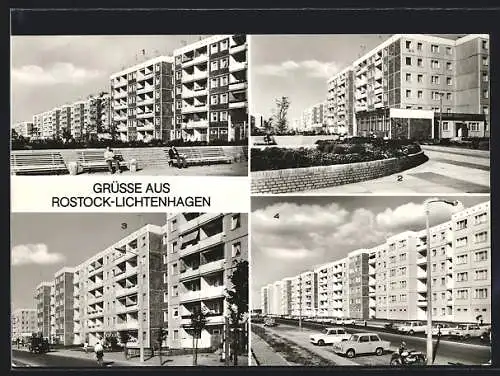 AK Rostock-Lichtenhagen, Boulevard, Karl-Zylla-Strasse, Hans-Mahnke-Strasse