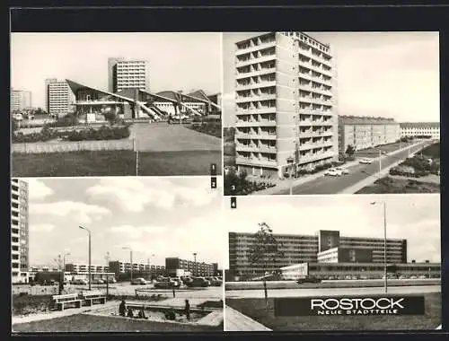 AK Rostock, Kosmos-Gaststätte, Kaufhalle, Max-Maddalena-Strasse