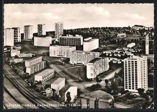 AK Berlin, Internationale Bauausstellung 1957, Modell des neuen Hansaviertels