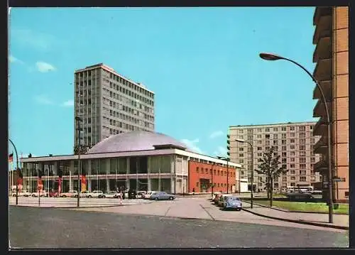 AK Berlin, Kongresshalle, im Hintergrund Haus des Lehrers