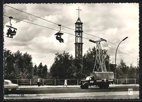 AK Berlin, Interbau-Ausstellung, Seilbahn