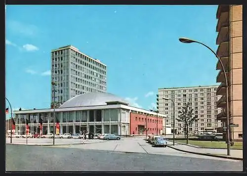 AK Berlin, Kongresshalle, im Hintergrund Haus des Lehrers