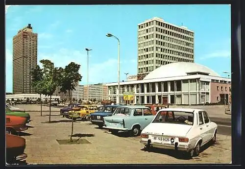 AK Berlin, Alexanderplatz mit den Hochhäusern