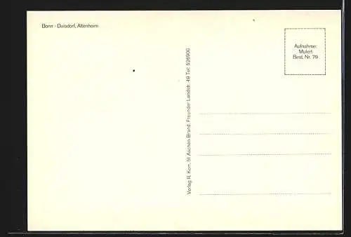 AK Bonn-Duisdorf, Altenheim mit Grünanlage