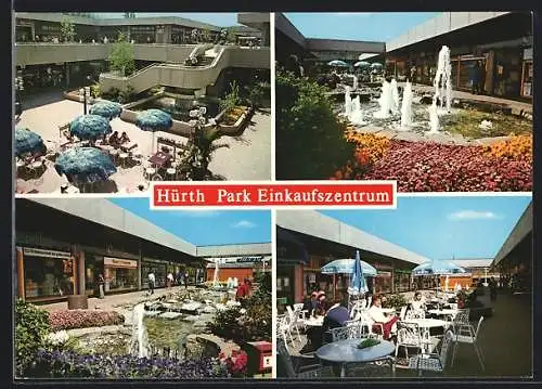 AK Hürth, Park einkaufszentrum mit Café und Brunnen