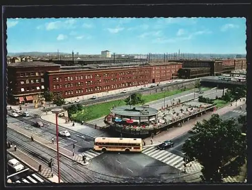 AK Duisburg, Am Hauptbahnhof mit Cafe