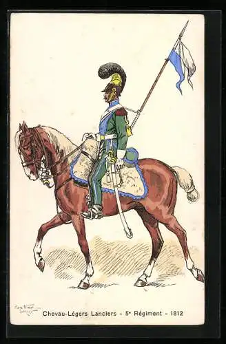 Künstler-AK Chevau-Légers Lanciers, 5. Régiment 1812