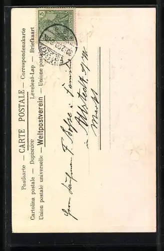 AK Marienkäfer und Klee überbringen Glück