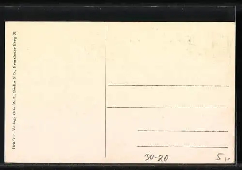 AK Barrikadenkampf an der Kronen- und Friedrichstrasse am 18. März 1848, Revolution 1848