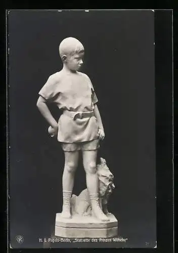 AK Statuette des Prinzen Wilhelm von H. I. Pagels