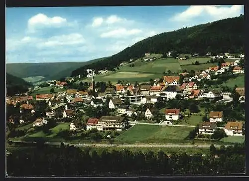 AK Baiersbronn /württ. Schwarzwald, Gesamtansicht vom Berg aus