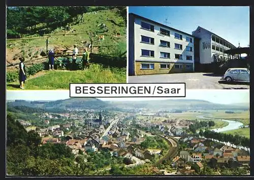 AK Besseringen /Saar, Wildtiergehege, Ortspartie, Gesamtansicht