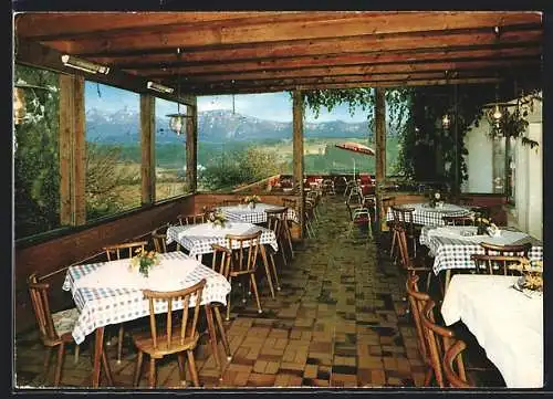 AK Eglofs im Allgäu, Gasthof-Pension Zur Rose v. Karl Kresser, Terrasse