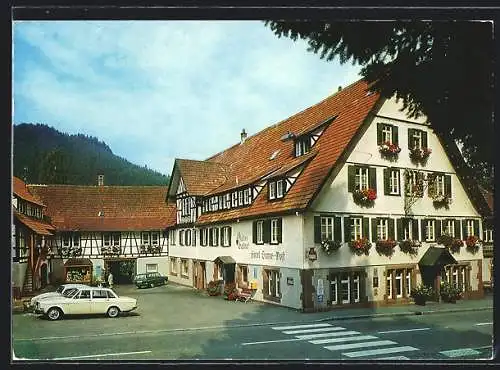 AK Klosterreichenbach im Schwarzwald, Kloster-Gasthof Hotel Sonne-Post der Fam. Fleischle