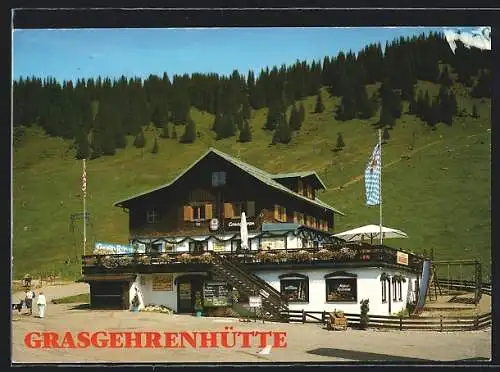 AK Balderschwang, Gasthaus Grasgehrenhütte auf dem Riedbergpass