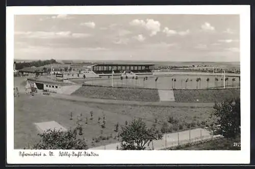 AK Schweinfurt a. M., Willy-Sachs-Stadion aus der Vogelschau