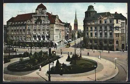 AK Hannover, Aegidientorplatz mit Strassenbahnen