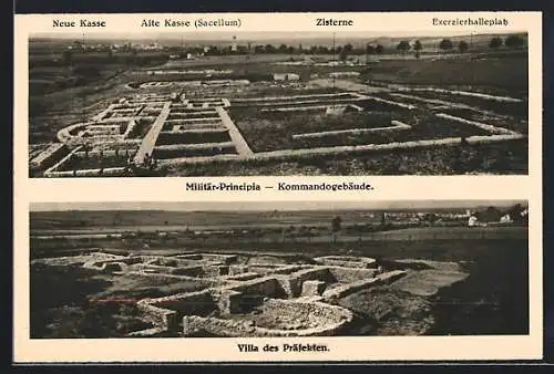 AK Einig a. d. Donau, Römer Kastell Abusina, Militär-Principia-Kommandogebäude, Villa des Päfekten, Alte Kasse, Zisterne