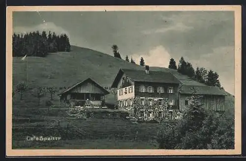 AK Oberstdorf, Blick zum Cafe Speiser