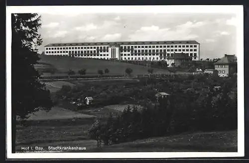 AK Hof i. B., Blick auf das Stadtkrankenhaus