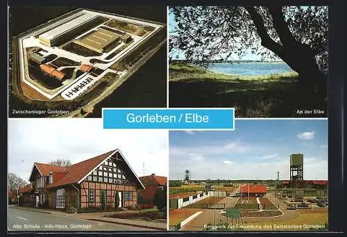 AK Gorleben /Elbe, Zwischenlager, Bergwerk zur Erkundung des Salzstockes, Alte Schule