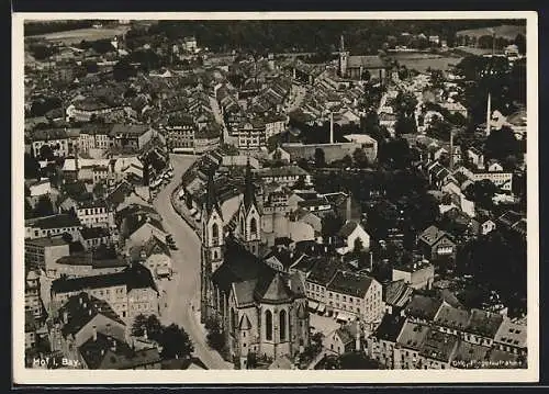 AK Hof i. Bay., Totalansicht, Fliegeraufnahme