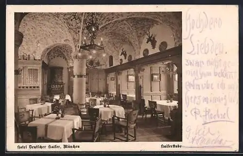 AK München, Hotel Deutscher Kaiser, Kaiserstube