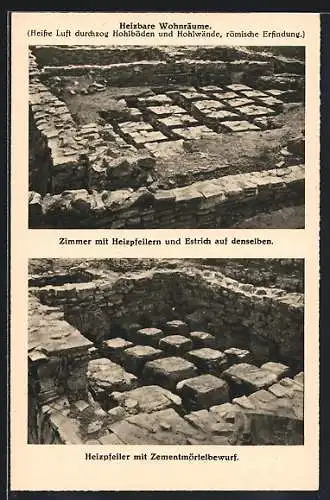 AK Eining, heizbare Wohnräume im Römer-Kastell Abusia