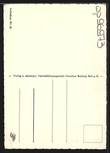 AK Hof /Saale, Ortspartie mit Lorenzkirche