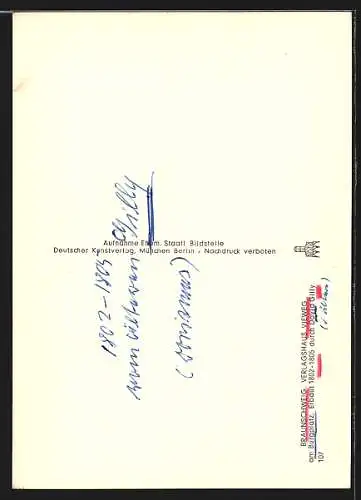 Foto-AK Deutscher Kunstverlag, Nr. 107: Braunschweig, Das Verlagshaus Vieweg