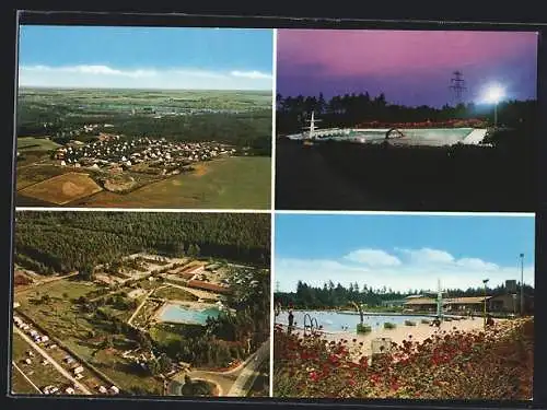 AK Alt Garge, Waldschwimmbad und Ortsansicht