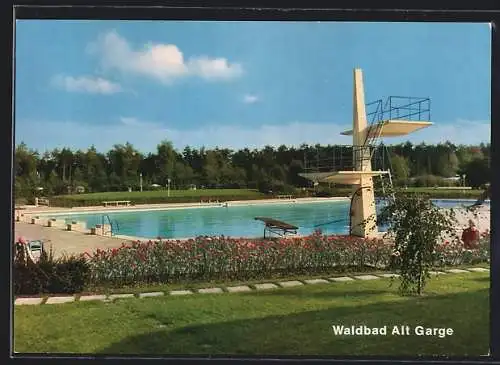 AK Alt Garge, Waldbad im Sonnenschein