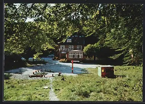 AK Burg /Dithmarschen, Hotel Paradiestal mit Garten