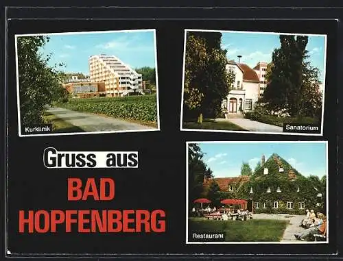 AK Bad Hopfenberg /Petershagen, Kurklinik, Sanatorium und Restaurant