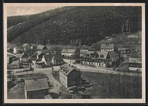 AK Schmiedeberg / Erzg., Panorama aus der Vogelschau