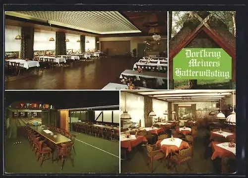 AK Hatterwüsting /Oldenburg, Restaurant Dorfkrug Meiners, Innenansicht