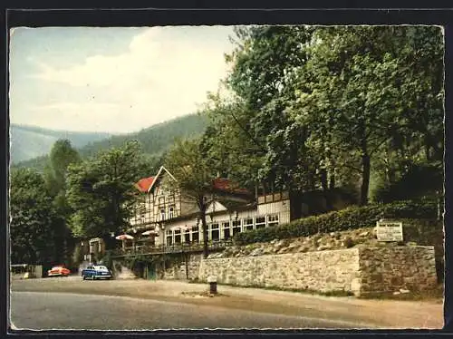 AK Oker /Goslar, Hotel und Pension Waldhaus, Aussenansicht