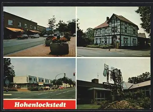 AK Hohenlockstedt /Holstein, Bank, Postamt und Cafe