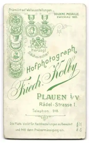 Fotografie Friedr. Kolby, Plauen i.V., Rädel-Strasse 1, Porträt eines jungen Paares