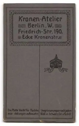 Fotografie Kronen-Atelier, Berlin, Friedrich-Str. 190, Eleganter Herr im Anzug