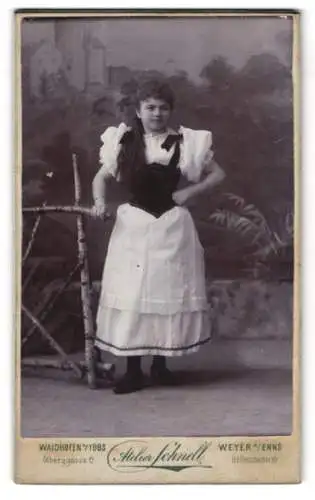 Fotografie Atelier Schnell, Waidhofen a. Ybbs, Ölberggasse 6, Dame in traditioneller Kleidung