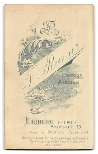 Fotografie F. Reimer, Harburg a. d. Elbe, Bremerstr. 20, Porträt eines Mannes mit Schnurrbart